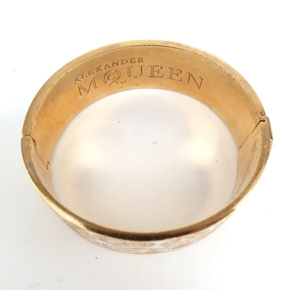 Authentic ALEXANDER McQUEEN Skull design Bangle metal [Used] - Picture 6 of 10